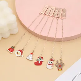 Cute Christmas Pendant Bookmark Student Exquisite Study Office Portable Reading Stationery Girl DIY Decoration Book Page Folder