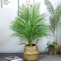 その他のイベントパーティーのサプライ70-125cm大きな人工ヤシの木の偽の植物シダ葉プラスチックブランチ造園家庭のクリスマスデコラットアクセサリー220916