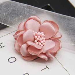 Faux Floral Greenery 5Pcs Rose Flower HandBurning Lace Clothing Accessories Flower Hairpin Jewelry Accessories Fabric Corsage J220906