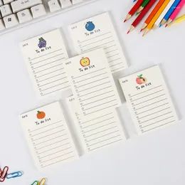 2pcs/set Fruit Series Memo Pad WordBook Portable Plan Journal Note Stationery Girly Cute Practical Planner Stickers 02230