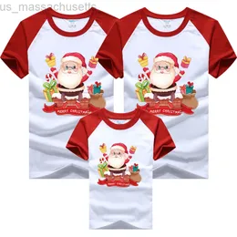 Семейная подходящая наряда рождественская семейная футболка для мультипликации с короткими рукавами.
