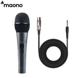 Mikrofoner Maono Professional Dynamic Karaoke KTV Microphone Stage Cardioid Vocal Wired MIC med XLR -kabelplugg och spela Microfone K04 T220916