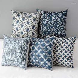 Kissenbezug Blue Boho Flower Square Throw Cushion Cover Home Sofa Car DecorMöbel & Wohnen, Dekoration, Dekokissen!