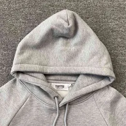 Herrtröjor tröjor herrtröjor tröjor 2022fw Trapstar Sports dräkt män kvinnor blå vit handduk broderad hoodie z230726