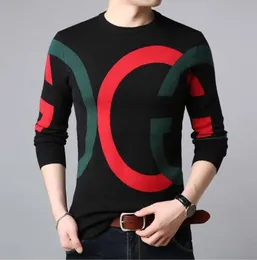 Men's Sweaters Fashion Casual Solid Color V-Neck Pull Homme Luxury Designer Cotton Knitwear Pullover Clothing