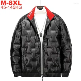 Мужские куртки стеганое пальто мужчина плюс размеры одежда зимняя толстая куртка мужская мода хип -хоп уличная одежда негабаритная мотоцикл