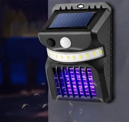 LED Solar Wall Lights Mosquito Killer Lamp Bug Zapper Light Insect Mosquitos Trap LED