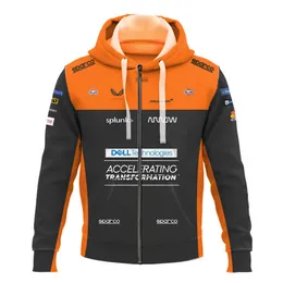 E7JQ Men's and Women's Hoodies 2022 New F1 Racing Team Formula One Tracksuits Mclaren Zip-up Pullover Gulf Co-branded Casual Sports Style Harajuku Can Be Customized