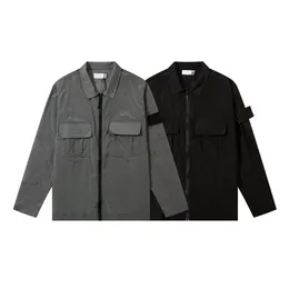 Topstoney Brand Jackets Coat Metal Nylon Funktionell skjorta Dubbel fickjacka Reflekterande Sun Protection Windbreaker Jacket Män storlek M-2XL