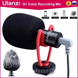 Microphones Ulanzi Sairen Q1 On-Camera Video Recording Mic Shotgun Interview Vlog Mic Universal for DSLR Android iPhone Smartphone GoPro T220916