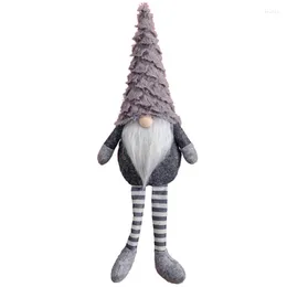 Party Decoration Christmas Gnome Holiday Spiral Hat Handgjorda Tomte Plush Doll Ornament Tabletop Santa Figures