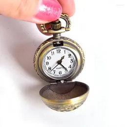 Pocket Watches 1pcs Antique Vintage Spider Web Ball Wing Necklace Pendant Quartz Watch Gift