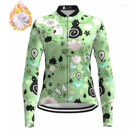 Jaquetas de corrida das mulheres manga longa pequena fresca camisa de ciclismo inverno velo bicicleta topo montanha mtb estrada bicicleta roupas esportivas quentes