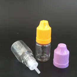 Campa colorida à prova de crianças Pet E líquido Gotas de gotas plásticas 5ml 3000pcs/lote com e-líquido