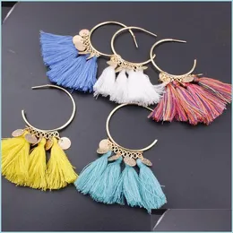 Dangle Candelier Drop Dangle Brincho de estilo nacional Tassel Semicircle Ornamento Brincos de jóias femininos Pinqueiros entrega 2021 d Dh1q0