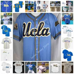 الكلية البيسبول ترتدي كلية NCAA مخصصة UCLA Bruins البيسبول خياطة Jersey 44 Kyle Karros 45 Alex Fernandes 51 Caedon Kottinger 55 Kelly Austin 38 Jake Palmer