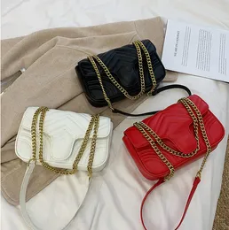 Small fragrance Lady bag 2021 new fashion embroidery line square bagS versatile chain one shoulder crossbody ba g