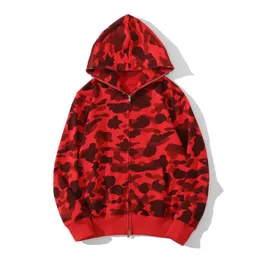 Mens Hoodies Sweatshirts Hoodies Yüksek kaliteli köpekbalığı kazak kravat boya hoodie tasarımcı ceket kaplanı tam fermuarlı renk harajuku sweatshirt parlak moda cobrand