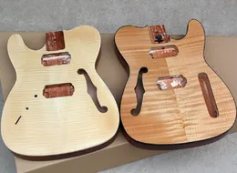 DIY Natural Wood Color Electric Guitar Body z forniru klonu płomienia można dostosować jako żądanie