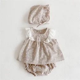 Completi di abbigliamento nati Baby Girl Clothes Set Fashion Summer Sleeveless Solid Baby Dress Infant Baby Abbigliamento Outfit Sisters Look Outwear 220916