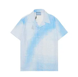Camicia da uomo 22ss camicie da uomo stampare camicia da bowling da bowling hawaii camicie casual uomini vestito a maniche corta in forma slitta