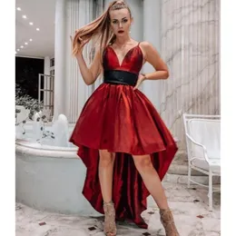 2023 Sexy Dusty donne scollo a V Prom cinghie di spaghetti abiti da sera alto basso modesto formale abiti lunghi del partito 328 328