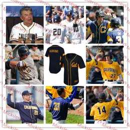 College Baseball Wears College NCAA Custom California Bears Baseball Jersey 36 Keshawn Ogans 19 Steven Zobac 40 Nathan Manning 23 John Lagattuta 0 Jag Burden Hance