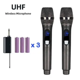 Microphones UHF Wireless Microphone Handheld Dynamic Mic With Rechargeable Lithium Battery Receiver for Outdoor Home Recording Karaoke T220916