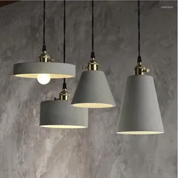 Pendant Lamps Modern Industrial Concrete Cement Light Hanging Lamp For Kitchen Loft Office Shop Living Room Decoration MING