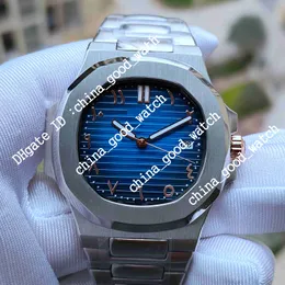 Supe Watch U1F Factory Blue Grey Arabic Diar Mens Automatyczny 40 mm Watch Classic 5711 zegarki Transparent zegarek Nowe oryginalne pudełko