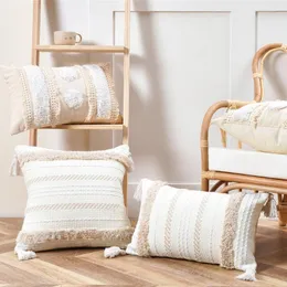 Fodera per cuscino in cotone e lino nappa federa trapuntata beige decorativa alla moda per divano letto casa 45x45 cm