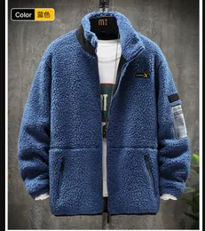 Cappotto in lana di agnello nuovo di zecca Giacche da uomo antivento maniche lunghe in cotone cashmere spesso vestiti blu sciolto moda nera casual pluz taglia 4xl per abbigliamento natalizio donna