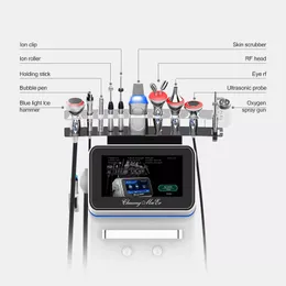 2022 최신 10 in 1 Facial Dermabrasion Hydra 기계 수력 산소 얼굴 피부 회춘 물 산소 미용실 장비