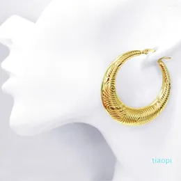 2022 Nya modehoppörhängen Trender Kvinnor Rostfritt stål Luxur Hollow Big Circle Oregelbundna motiv Örnar Boho Style Gold Silver Color Top Quality