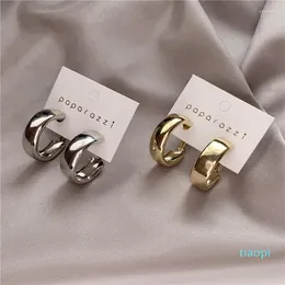 2022 nowych moda kolczyki koła minimalistyczna marka koło kolczyk kobieta Vintage złoty kolor koreański peeling oświadczenie duże akcesoria najwyższej jakości
