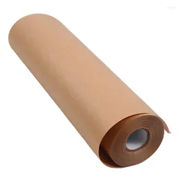 Подарочная упаковка 30 м коричневая рулона с обертывающим бумагой для упаковки