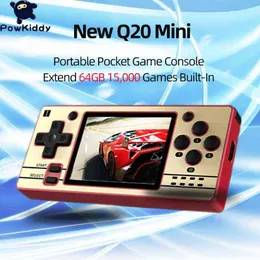 Giocatori di giochi portatili Powkiddy Q20 Mini 2.4 pollici Schermata con console di gioco retrò portatile 64 GB 15.000 giochi incorporato con console di gioco tascabile open source T220916