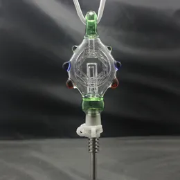 Pendant design Nectar Collector Set Glass Hookahs Come with Titanium Nails and Lanyard