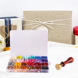 Storage Bags Colorful Sealing Wax Beads And Seal Set Vintage Supplies For Home Shop