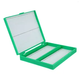 Gift Wrap Plastic Slide Storage Box Multi Slots Microscope for Labs School