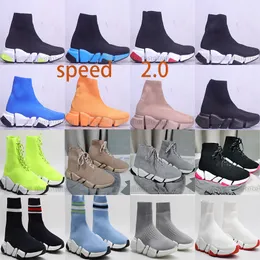 SPEED Sneakers in maglia riciclata Moda Donna Scarpe Sportive Scarpe casual Uomo Runner Lace-Up Trainer Nero Bianco Blu Rosa 2022 Con scatola