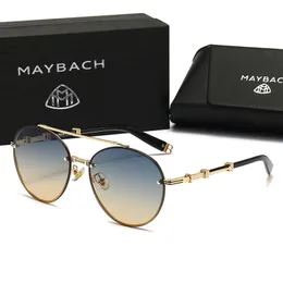 Maybach Модные мужские солнцезащитные очки Солнцезащитные очки Леопардовая голова Композитная металлическая оптическая оправа без оправы Классические прямоугольные квадратные золотые роскошные солнцезащитные очки