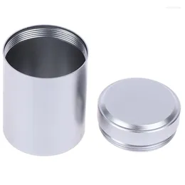 Depolama Şişeleri 1 PCS Pratik Gümüş Hava Etkin Kılavuzu Konteyner Alüminyum Stash Metal Sızdırmaz Çay kavanoz kapları