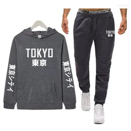 Męskie dresy męskie marka sportowa marka Tokyo City Set Tracksuit Sporting Hip Hop Streetwear Odzież Dwukasie bluzy spodnie Track Suit