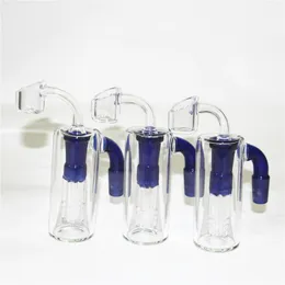 Hookah Glass Ash Catcher 14mm 18mm 4,5 tum Mini Glass Bong Water Catchers Thick Pyrex Clear Bubbler Ashcatcher 90 graders silikonoljebehållare