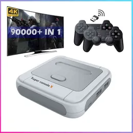 Portable Game Players Retro Super Console X Mini/TV Video Game Console для PSP/PS1/MD/N64 Wi -Fi HD с 90000 играми 2.4G Двойной беспроводной контроллер T220916