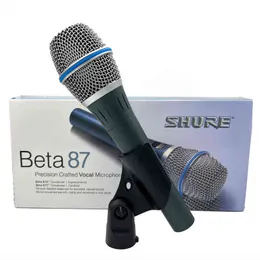Microfones Wired Dynamic Vocal Microphone Shure Beta 87 för handhållen kardioidmikrofon för karaoke DJ -scenprestationsstudioinspelningskyrka T220916