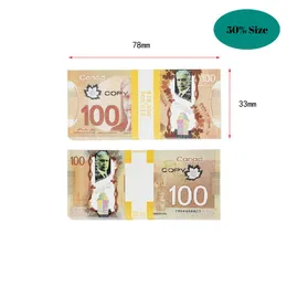 プロップカナダゲームマネーカナダドルCAD紙幣用紙紙幣の紙幣映画小道具1182p