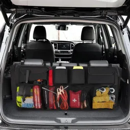 Auto-Organizer, Rücksitz-Kofferraum, Auto-Automobil-Rücksitz-Rücken-Aufbewahrungstasche mit Deckel, Verstauen, Aufräumen, Innenzubehör