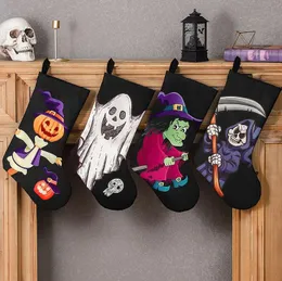 Kafatası ile Cadılar Bayramı Dekorasyon Çorapları Hayalet Baskı Hediye Çantası Korku Sahnesi Dekor Çorap Kolyeler Etkinlik Parti Malzemeleri